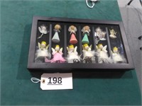 Vintage Christmas Angels in Glass Case