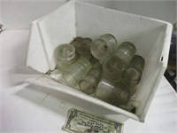 12 glass insulators vintage