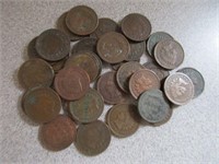 Appx 30 Indian Head Pennies