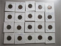 20 Indian Head Pennies-Date/Grading May Not Match