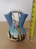 POTTERY / WATER PITCHER WITH EAGLE DESIGN