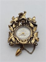 Rare vintage Brooch Mechanical Watch Shoshone