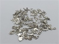 Assorted Lot of Silver Tone Nautical Theme Charms