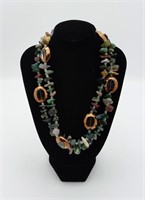 Colorful Stone & Glass Beaded Necklace