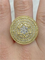 $ 9800 3.20 Ct Men Diamond Cluster Ring 10 Kt