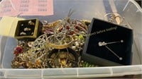 Box of Vintage & Rhinestone Jewelry