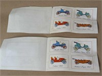 SET OF SINCLAIR EARLY AMERICAN CAR STAMPS SET 4