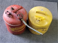 (2)  5 Gallon Gas Can's