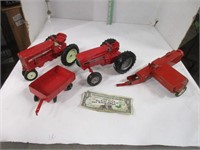 Vintage group of 4 die cast int.farm toys