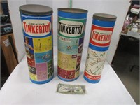 Group of 3 vintage tinkertoy sets