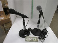 2 Microphones With Stands