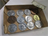 12 Vintage Large Coins
