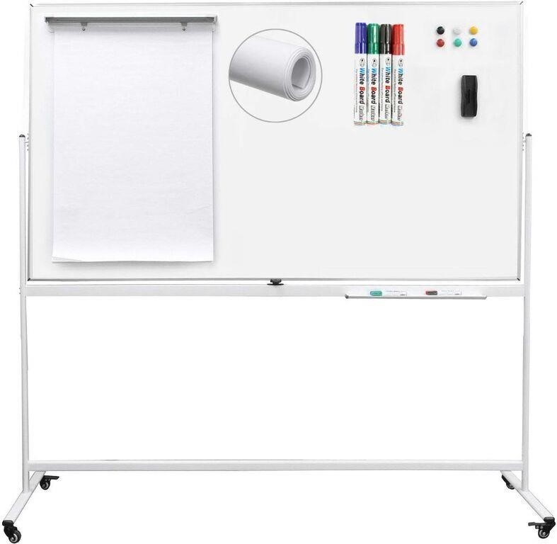 Large DS Magnetic Whiteboard w Stand, 72x40in