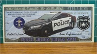 Police million dollar banknote