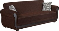 (Read) BEYAN Sleeper Sofa Bed w/ Storage, Brown