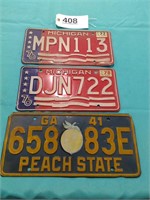 3 License Plates