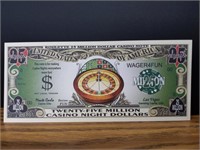 Casino night banknote