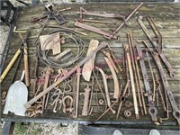 Lot of Antique Farm Items (rusty iron pieces)