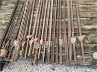 Lot of old fence posts (some antique)