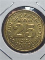 25 cent game token
