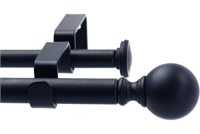 DOUBLE CURTAIN ROD 28-48IN 2SETS