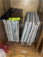 large group of record albums including johnny math