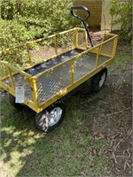 yellow mesh garden cart