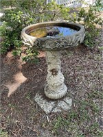 outdoor concrete bird bath 19x27in must be moved b
