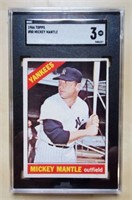 1966 Topps Mickey Mantle  Graded 3