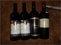(4) Bottles of Wine Cabbernet Savvigtion