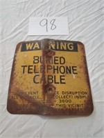 WARNING BURIED TELEPHONE CABLE