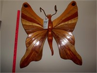Vintage Custom Made Wooden Butterfly -