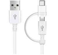 New Dual MicroUSB + USB-C Switch Cable Compatible