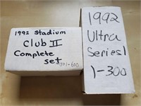 2- 1992 Baseball Sets, Ultra Series 1 & Stadium 2