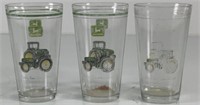 X3 vintage john deer tea glasses