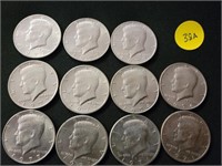 11- Kennedy Half Dollars 1971-1977