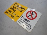 Qty Of (2) Steel Signs