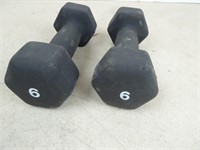 Pair of 6lb Hand Weights