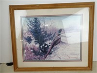 Vintage Framed and Matted Pheasant Picture