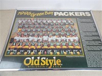 1996 Green Bay Packers Framed Team Poster