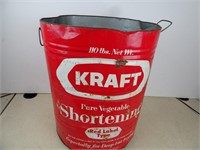 Vintage Large Kraft Shortening Drum