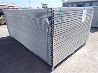 UNUSED Qty Of (58) 6 x 10 Ft Galvanized Fence