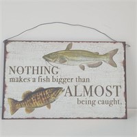 Metal Fishing Sign