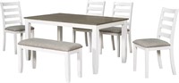 BIADNBZ Rustic 6-Piece Dining Table Set
