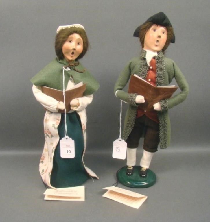 Pair of Byers Choice Carolers Christmas