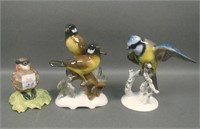 Lot of Three Bird Figurines Boehm and Rosenthal