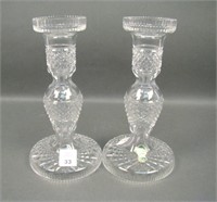 Pair of Waterford  Crystal Candlestick Holders