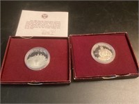 Two 1982 Washington Silver Half Dollars,UNC