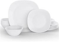 Dinnerware Set, MEKY 18-piece Opal Dishes Sets