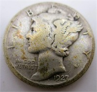 1927-D Mercury Silver Dime